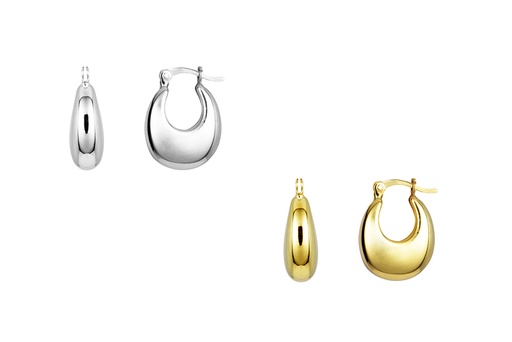 Sterling silver thai hoop earring