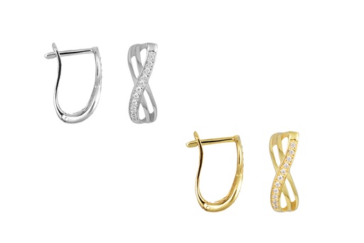 Sterling silver zirconia earring