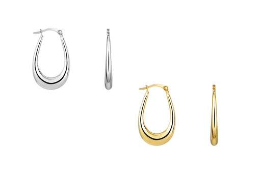 Sterling silver electroforming hoop earring