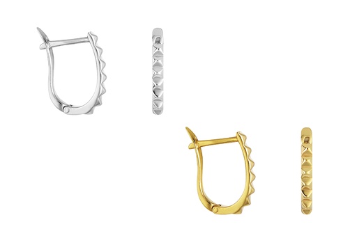 Sterling silver jagged earring