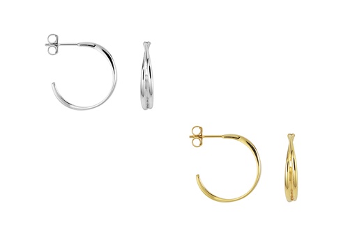 Sterling silver hoop earring