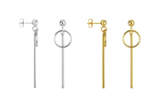 Sterling silver long earring