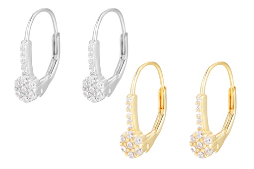 Sterling silver zirconia earring