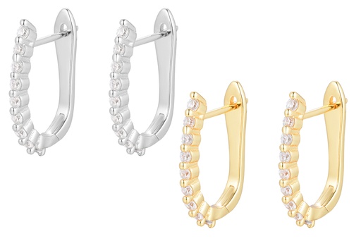 Sterling silver 2mm zirconia earring