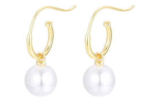[16655EPBLDO] Sterling silver pearl earring