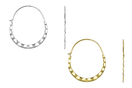 Sterling silver hoop earring