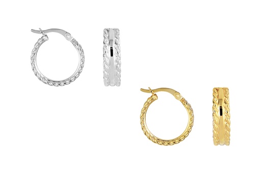 Sterling silver hoop earring