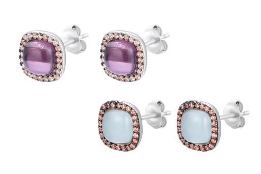 Sterling silver stones & zirconia earring