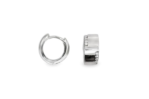 [16733EZBLRD] Pendiente plata 925 aro zirconitas