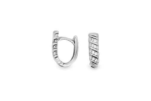 [16735EZBLRD] Pendiente plata 925 zirconita