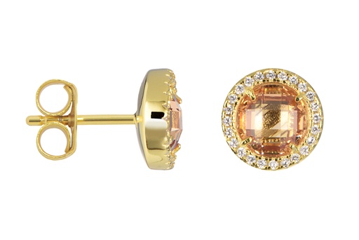 [16789EZBLCHRD] Pendiente plata 925 con zirconitas blancas