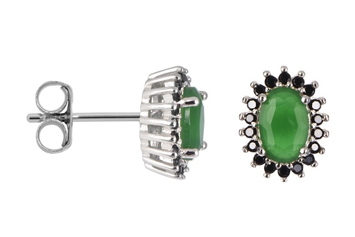 [16791EZNEESRD] Pendiente plata 925 ovalado 9x7mm