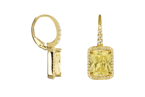 [16829EZBLYEDO] Pendiente plata 925 zirconitas rectangular