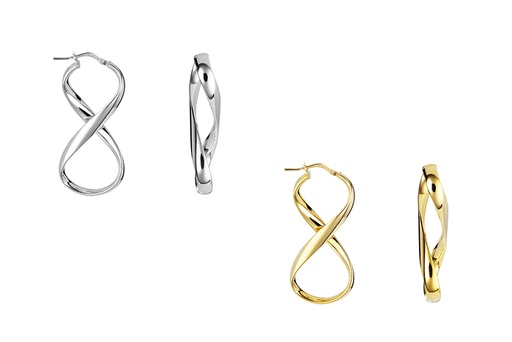 Sterling silver eight hoop earring