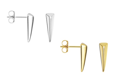 Sterling silver triangle earring