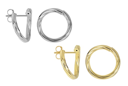 Sterling silver gallon hoop earring