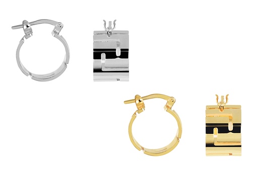 Sterling silver hoop earring