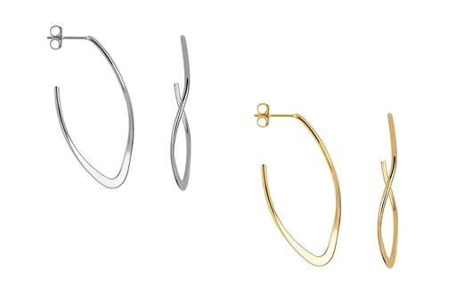 Sterling silver open oval earring