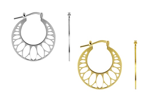 Sterling silver hoop earring