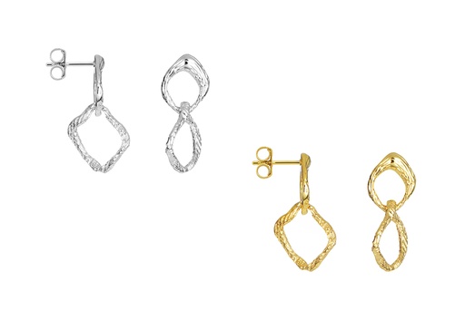 Sterling silver irregular earring