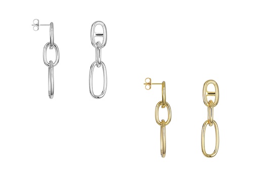 Sterling silver hawser earring