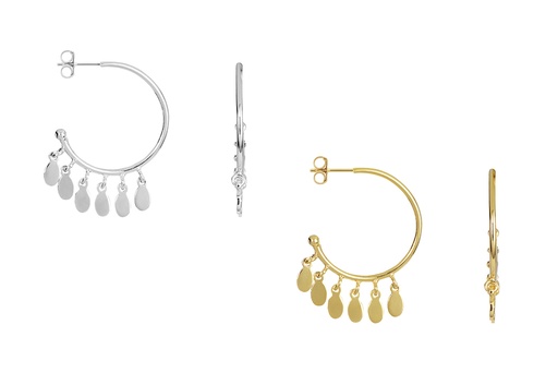 Sterling silver hoop earring