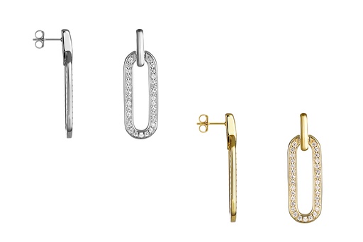 Sterling silver zirconia earring