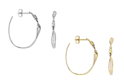 Sterling silver zirconia earring