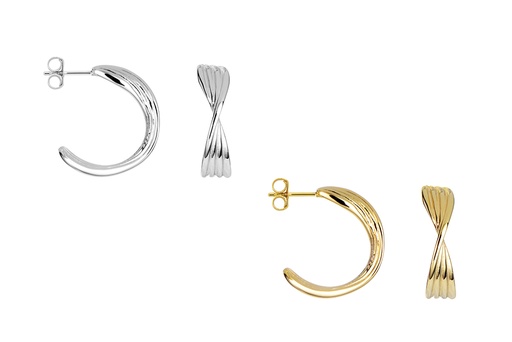 Sterling silver hoop earring