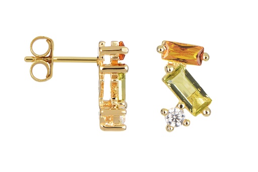 [17088EZMXDO] Sterling silver mix zirconia earring