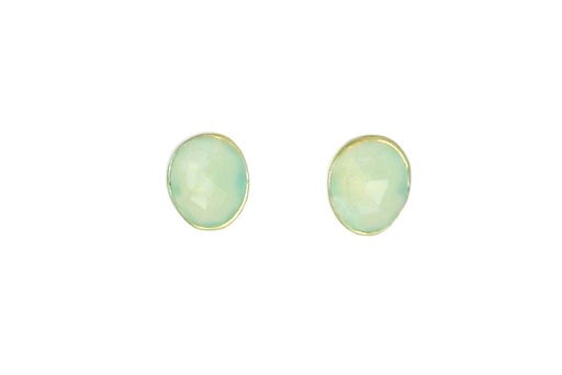 Sterling silver semiprecious stone earring