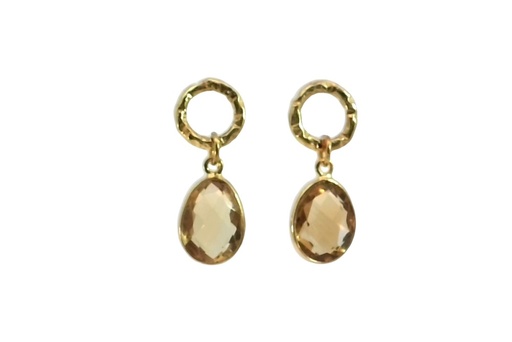 Sterling silver semiprecious stone earring
