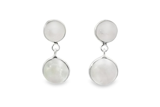 Sterling silver semiprecious stone earring