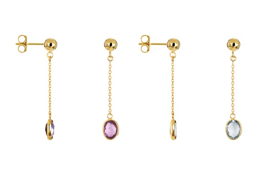 Sterling silver semi precious stone earring