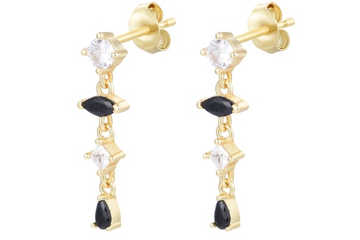 [17130EZMXDO] Sterling silver mix zirconia earring