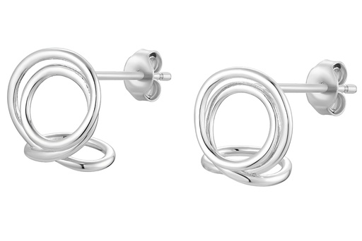 Sterling silver earring with interlacted design