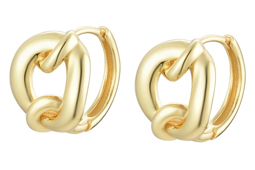 Sterling silver link hoop earrings