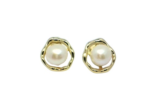 [17196EPBLDO] Sterling silver 8-9mm freshwater cultured pearl earrings