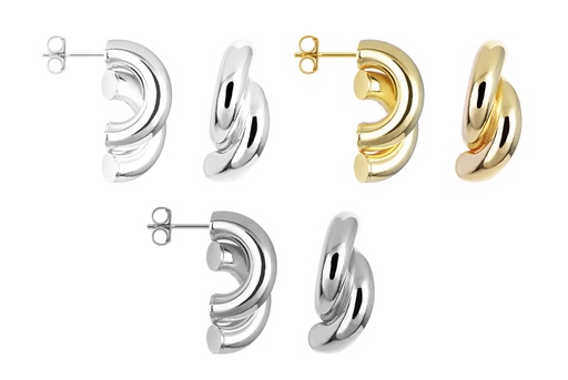 Sterling silver 1/2 hoop earring