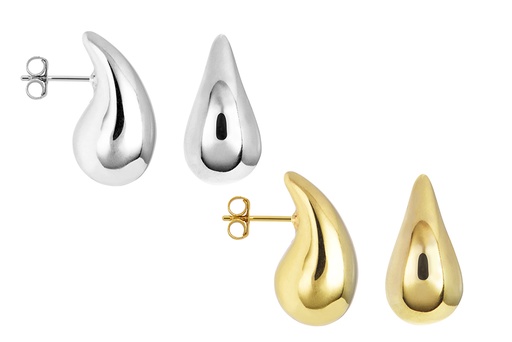 Sterling silver electroform drop earring