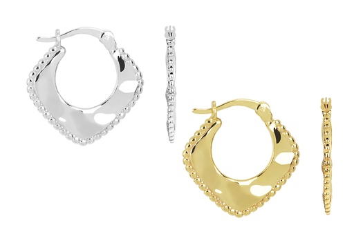 Sterling silver hoop earring