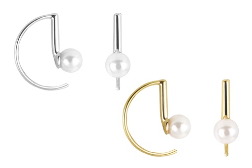 Sterling silver pearl earring