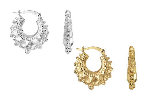 Sterling silver hoop earring