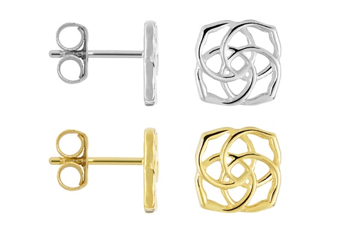 Sterling silver flower earring