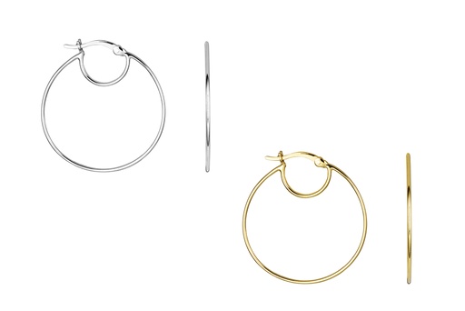 Sterling silver hoop earring