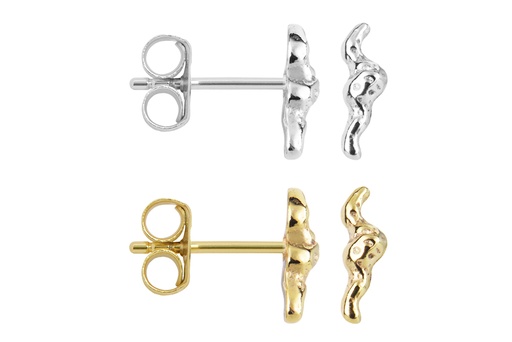 Sterling silver knot earring