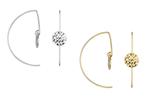 Pendiente plata 925 con placa 10mm