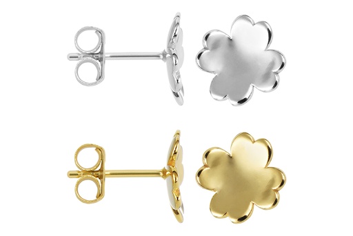 Sterling silver flower earring