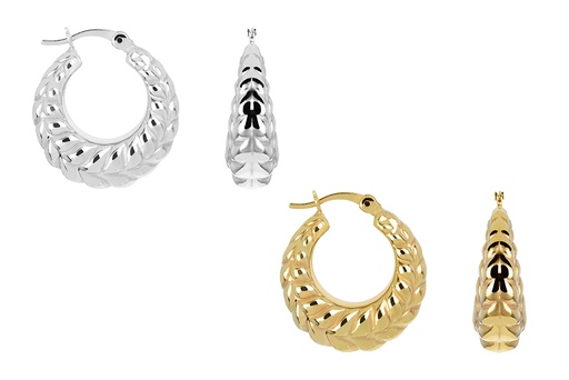 Sterling silver hoop earring