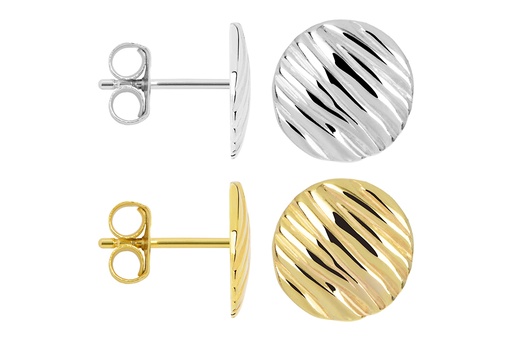 Sterling silver round earring